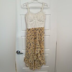 Kismet Asymmetrical High Low Dress Floral Chiffon